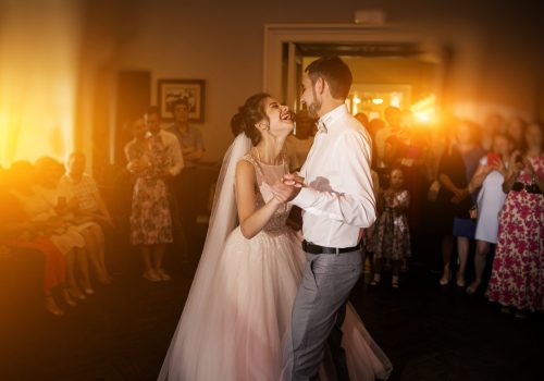 Wedding couple dancing